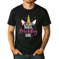 Dad Of The Birthday Girl Father Unicorn Birthday Small Men's Casual T-Shirt Black
