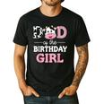 Dad Of The Birthday Girl Shirt Farm Cow Daddy Papa 1st Men's Casual T-Shirt Black