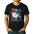 Dad Of The Birthday Girl Skater Roller Skate Family Party Men's Casual T-Shirt Black