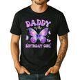 Dad Of The Birthday Girl Tie Dye Butterfly Birthday Family Men's Casual T-Shirt Black