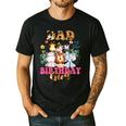 Dad Of The Birthday Girl Zoo Theme Animal Party Safari Cool Men's Casual T-Shirt Black