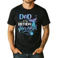 Dad Of The Birthday Mermaid Family Matching Father Dad Papa Men's Casual T-Shirt Black