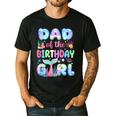 Dad Of The Birthday Mermaid Girl Family Matching Party Men's Casual T-Shirt Black