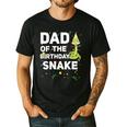 Dad Of The Birthday Snake Themed Birthday Party Men's Casual T-Shirt Black