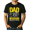 Dad Of A Childhood Cancer Warrior Childhood Cancer Awareness Men's Casual T-Shirt Black