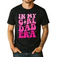 In My Dad Era Girl Groovy Retro Papa Fathers Day Men's Casual T-Shirt Black