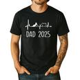 Dad Est 2025 Frequency Pulse New Dad To Be Men's Casual T-Shirt Black