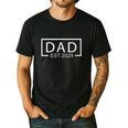 Dad Est2025 Expect Baby 2025 Father 2025 Logo New Dad 2025 Men's Casual T-Shirt Black