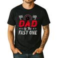 Dad Of The Fast One 1st Birthday Racing Car Family Men's Casual T-Shirt Black