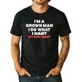 Dad Father I'm A Grown Man I Do What My Kids Want Men's Casual T-Shirt Black