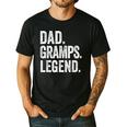 Dad Gramps Legend Vintage Distressed Bold Gramps Graphic Men's Casual T-Shirt Black