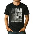Dad Grandpa Veteran Great Grandpa Men's Casual T-Shirt Black