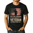 Im A Dad Grandpa And A Veteran Nothing Scares Me Veteran Men's Casual T-Shirt Black