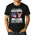 Dad Grandpa Veteran Nothing Scares Patriotic Veterans Day Men's Casual T-Shirt Black