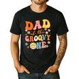 Dad Of The Groovy One 1st Birthday Pregnancy Announcement Men's Casual T-Shirt Black