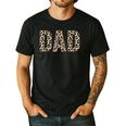 Dad Leopard Print Fathers Day Men's Casual T-Shirt Black Dad Leopard Print Fathers Day Men's Casual T-Shirt Black