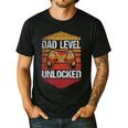 Dad Level Unlocked Gaming Gamer Father Video Games Men's Casual T-Shirt Black
