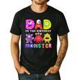 Dad Little Monster Kids 1st Birthday Party Family Monster Small Men's Casual T-Shirt Black