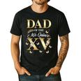 Dad Of The Miss Quince XV Birthday Mexican Quinceanera Men's Casual T-Shirt Black