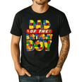 Dad And Mom Birthday Boy Building Bricks Family Party Decor Men's Casual T-Shirt Black Dad And Mom Birthday Boy Building Bricks Family Party Decor Men's Casual T-Shirt Black