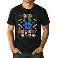 Dad And Mom Of The Birthday Boy Dog Paw Family Matching Men's Casual T-Shirt Black