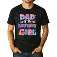 Dad And Mom Of The Birthday Girl Party Decor Family Matching Men's Casual T-Shirt Black