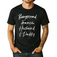 Dad Not Boyfriend Fiance Marked Out Husband & Daddy Men's Casual T-Shirt Black