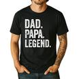 Dad Papa Legend Vintage Distressed Bold Papa Graphic Men's Casual T-Shirt Black