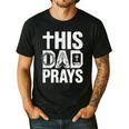 This Dad Pray Religious Vintage Father's Day Christian Daddy Men's Casual T-Shirt Black