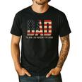 Dad Protector Hero Legend USA Flag Dad Father's Day Men's Casual T-Shirt Black