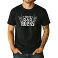 This Dad Rocks Rock n Roll Heavy Metal Fathers Day T-Shirt Men's Casual T-Shirt Black