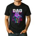 Dad Of Roller Girl Roller Skating Birthday Matching Family Men's Casual T-Shirt Black