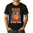 Dad Of Rookie 1st Basketball Bday Theme Matching Men's Casual T-Shirt Black Dad Of Rookie 1st Basketball Bday Theme Matching Men's Casual T-Shirt Black
