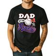 Dad Rookie Of Year 1st Birthday Baseball Theme Matching Men's Casual T-Shirt Black
