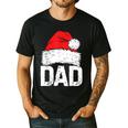 Dad Santa Christmas Family Matching Pajamas Papa Xmas Father Short Sleeve Men's Casual T-Shirt Black