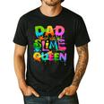 Dad Of The Slime Queen Birthday Family Matching Party Men's Casual T-Shirt Black Dad Of The Slime Queen Birthday Family Matching Party Men's Casual T-Shirt Black