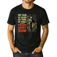 My Dad Is A Soldier Hero Proud Army Son US Military Men's Casual T-Shirt Black
