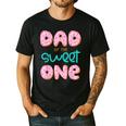 Dad Of Sweet One First Birthday Matching Family Donut Theme Men's Casual T-Shirt Black Dad Of Sweet One First Birthday Matching Family Donut Theme Men's Casual T-Shirt Black