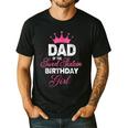 Dad Of The Sweet Sixteen Birthday Girl 16th Pink Crown Men's Casual T-Shirt Black