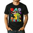 Dad Of The Three Rex 3Rd Birthday Boy Dinosaur T-Rex Men's Casual T-Shirt Black Dad Of The Three Rex 3Rd Birthday Boy Dinosaur T-Rex Men's Casual T-Shirt Black