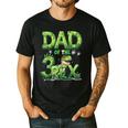 Dad Of The Three Rex Birthday Boy Dinosaur Family Matching Men's Casual T-Shirt Black