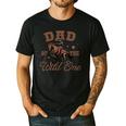 Dad Of The Wild One Cowboy Western Rodeo Party Matching Men's Casual T-Shirt Black
