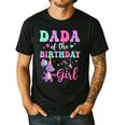 Dada Of The Birthday For Girl Dinosaur T-Rex Party Family Men's Casual T-Shirt Black