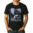 Dada Dad 1st Birthday Mermaid Oneder The Sea Family Matching Men's Casual T-Shirt Black