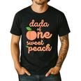 Dada Dad First Birthday One Sweet Peach Bday Family Matching Men's Casual T-Shirt Black