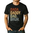 Dada Daddy Dad Bruh Retro Vintage Fathers Day Vintage Men's Casual T-Shirt Black