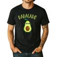Dadacado Cute Daddy Avocado Pregnant Dad Father Day Men's Casual T-Shirt Black