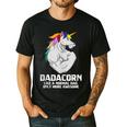 Dadacorn Muscle Dad Unicorn Fathers Day Men's Casual T-Shirt Black