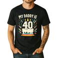 My Daddy Is 40 Years Old Father 40th Birthday Dad Men's Casual T-Shirt Black