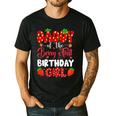 Daddy Of The Berry First Birthday Of Girl Strawberry Men's Casual T-Shirt Black